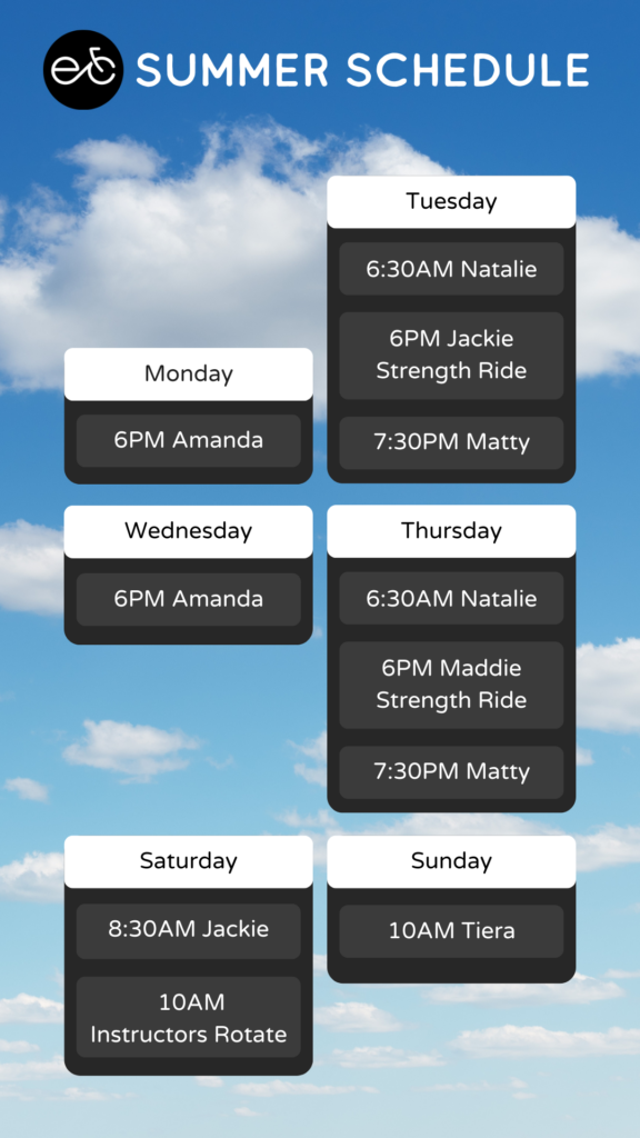 Everybody Cycle Summer 2025 Schedule
